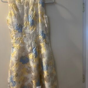 Badgley Mischka Metallic Floral Dress